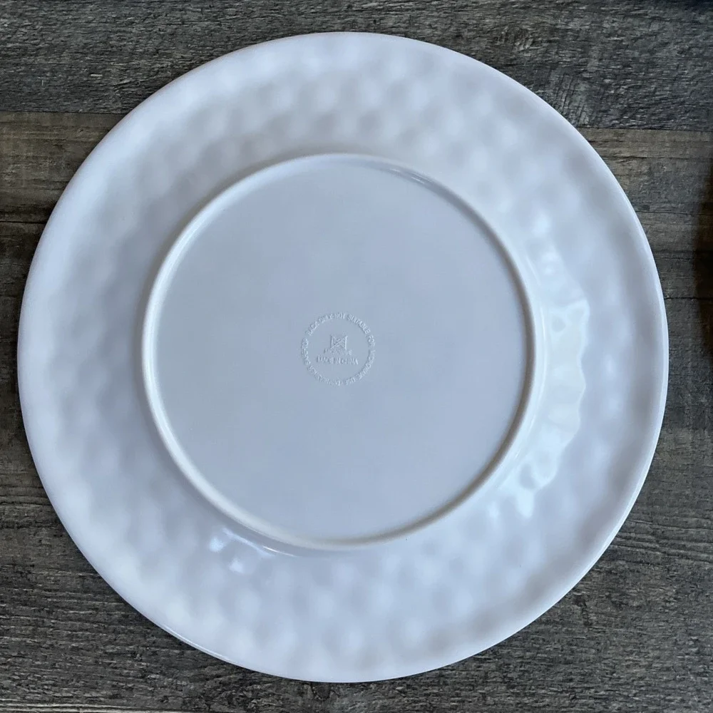 Marine Sea Turtle Melamine Dinner Plate Set 8- 11" Round Plates Nautical Coastal - Picture 7 of 9